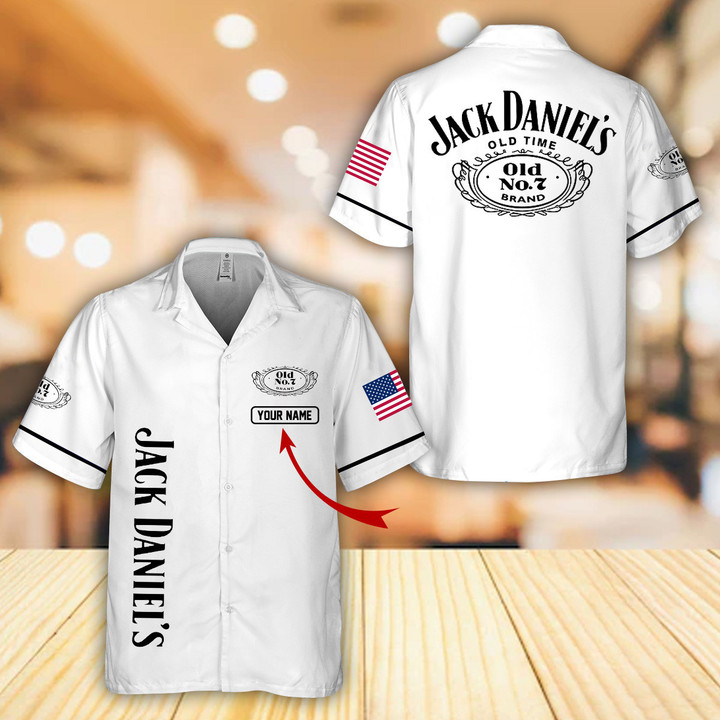 Personalized Multicolor Jack Daniel's Hawaii Shirt White