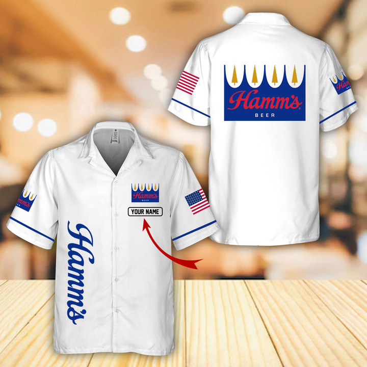 Personalized Multicolor Hamm's Hawaii Shirt White
