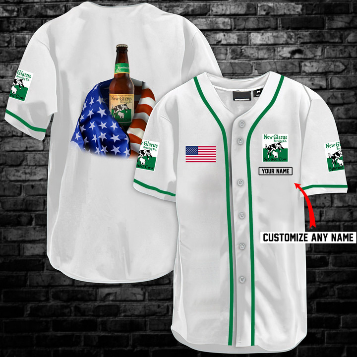 Personalized New Glarus Spotted Cow Baseball Jersey