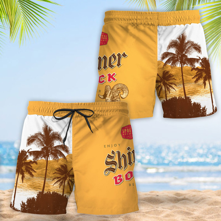 Tropical Palm Tree Shiner Bock Hawaii Shorts