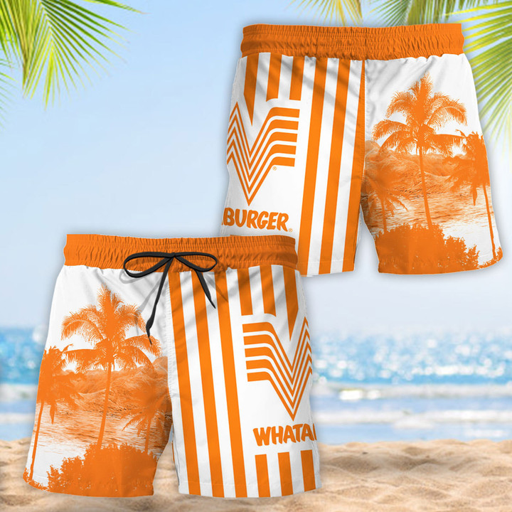 Tropical Palm Tree Whataburger Hawaii Shorts