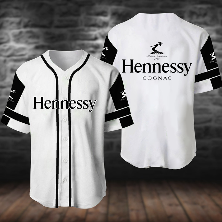 White Hennessy Cognac Baseball Jersey