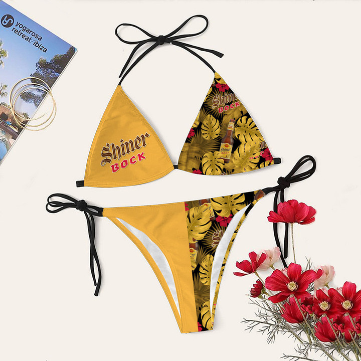 Yellow Shiner Bock Bikini Set Swimsuit Beach