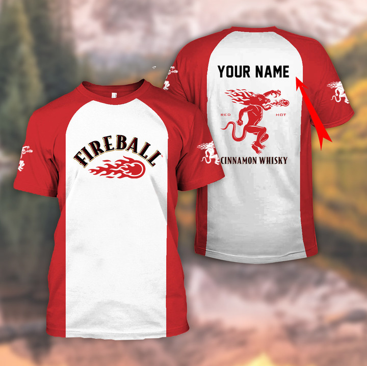 Personalized Red Fireball T-shirt