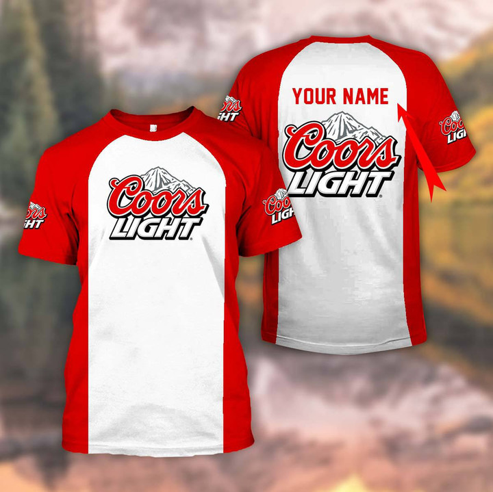 Personalized Red Coors Light T-shirt