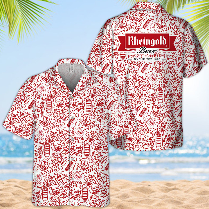 Red Rheingold Beer Hawaii Shirt