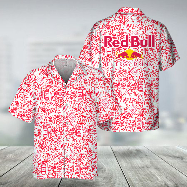 Doodle Art Red Bull Hawaii Shirt