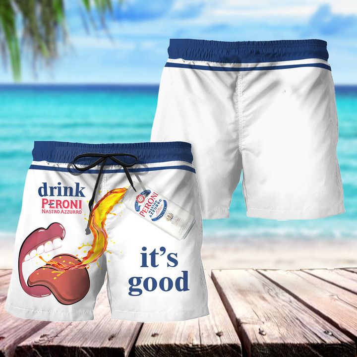 Drink Peroni Nastro Azzurro It's Good Hawaii Shorts