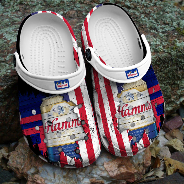 USA Flag Hamm's Beer Classic Clogs