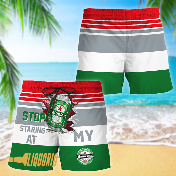 Stop Staring At My Multicolor Heineken Hawaii Shorts