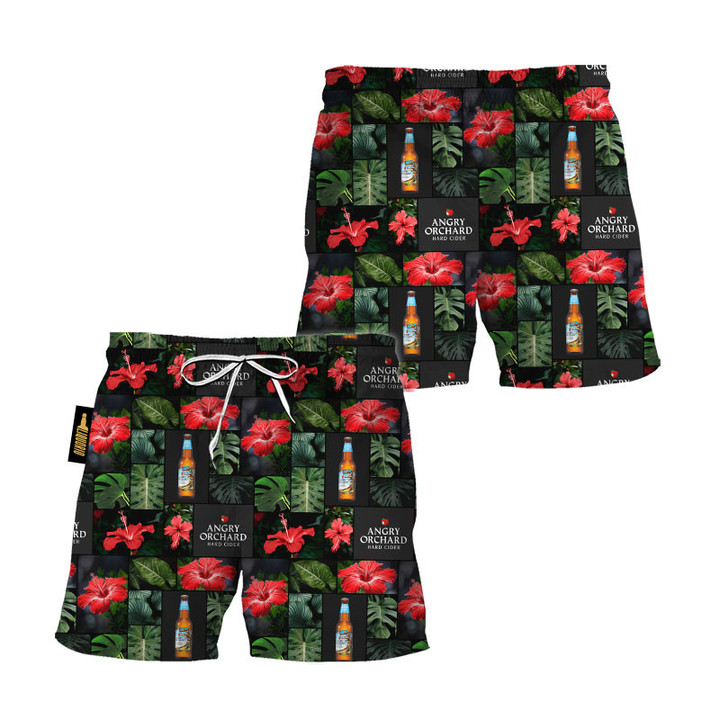 Angry Orchard Tropical Hibiscus Swim Trunks