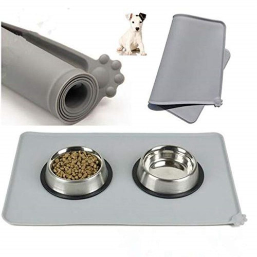 Waterproof Pet Mat For Dog Cat Solid Color Silicone