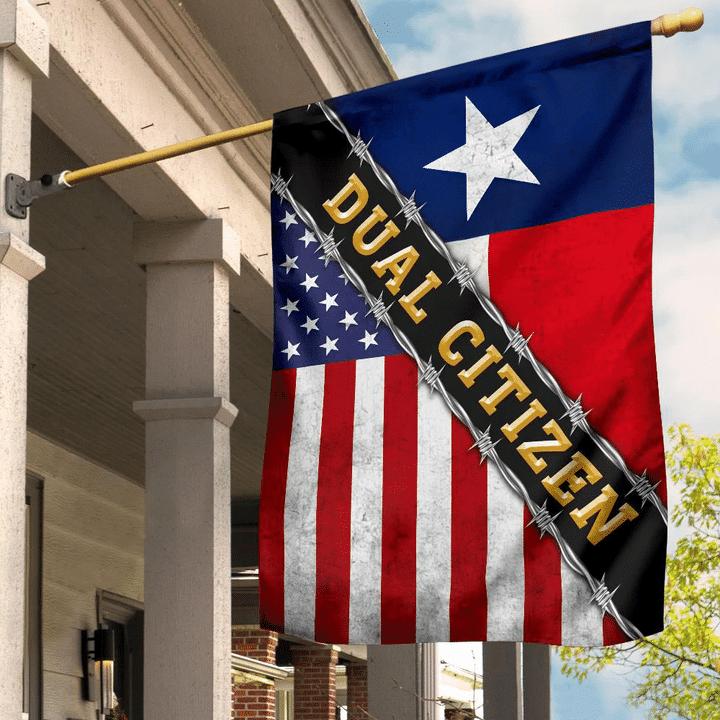 Dual Citizen Texas Flag And American Flag Texas State Proud Texan Flag Patriotic Decor DC