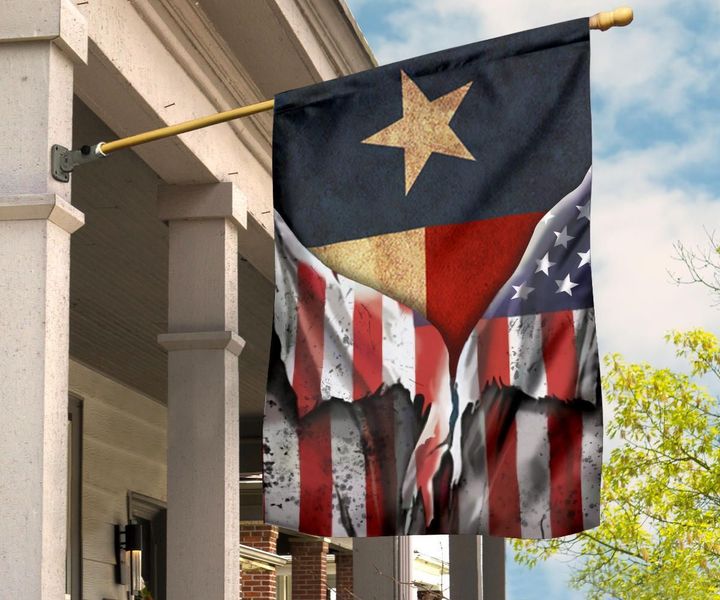 Texas American Flag House Garden Flag Veterans Gifts Outdoor Decor DC