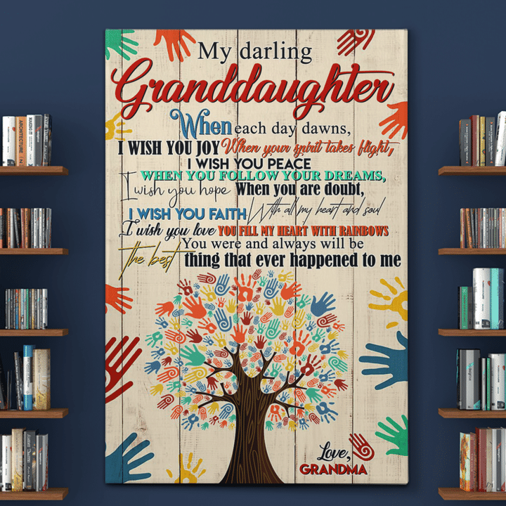 My Darling Granddaughter Tree Of Hands (Portrait Canvas, Poster, Puzzle) DC