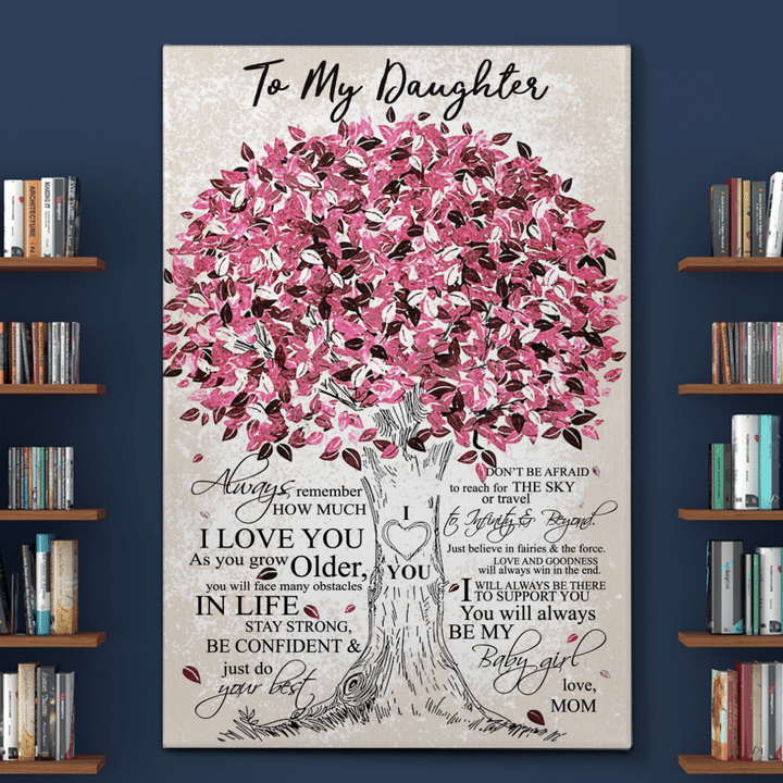 To My Daughter Pink Tree (Portrait Canvas, Poster, Puzzle) DC