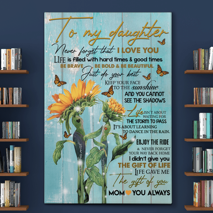 To My Daughter Sunflower (Portrait Canvas, Poster, Puzzle) DC