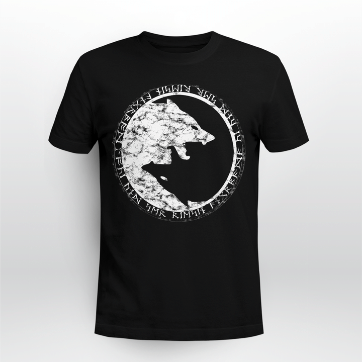Viking Gear : Yin Yang Wolf - Viking T-shirt TU
