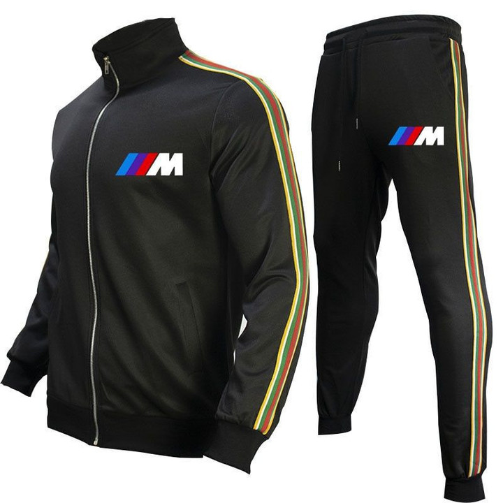 Men Zipper jacket+Pants 2PC Sets Men's sport jacket Suit