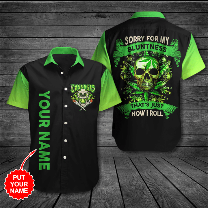 Personalized CAN "SORRY FOR MY BLUNTNESS" Short Sleeve Dress Shirt
