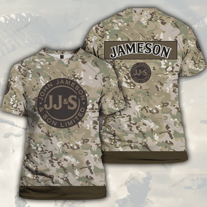 Jameson Irish Whiskey Camouflage 3D T-shirt 3TS-T5S0