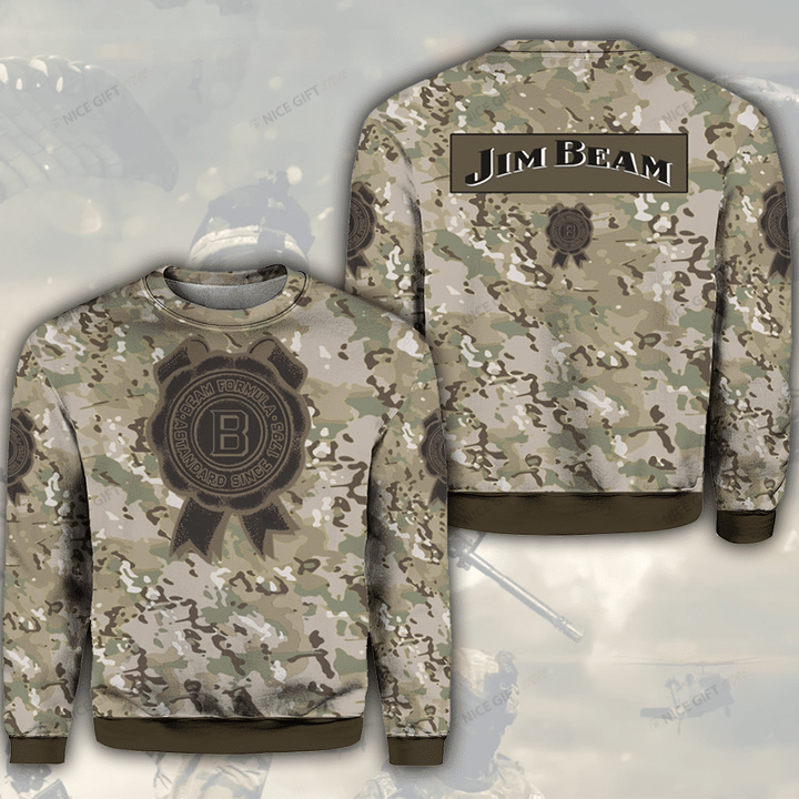 Jim Beam Camouflage Crewneck Sweatshirt 3CS-U9H4