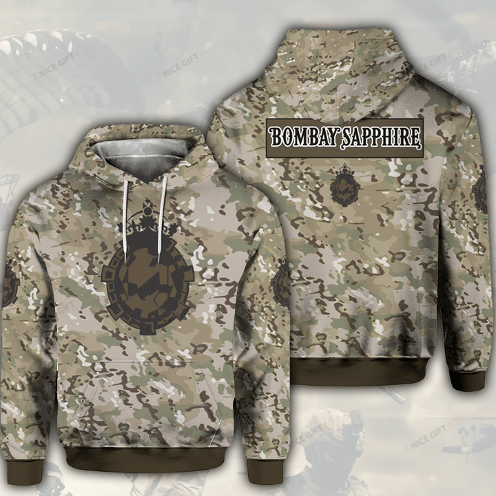 Bombay Sapphire Camouflage Hoodie 3D 3HO-W0M6