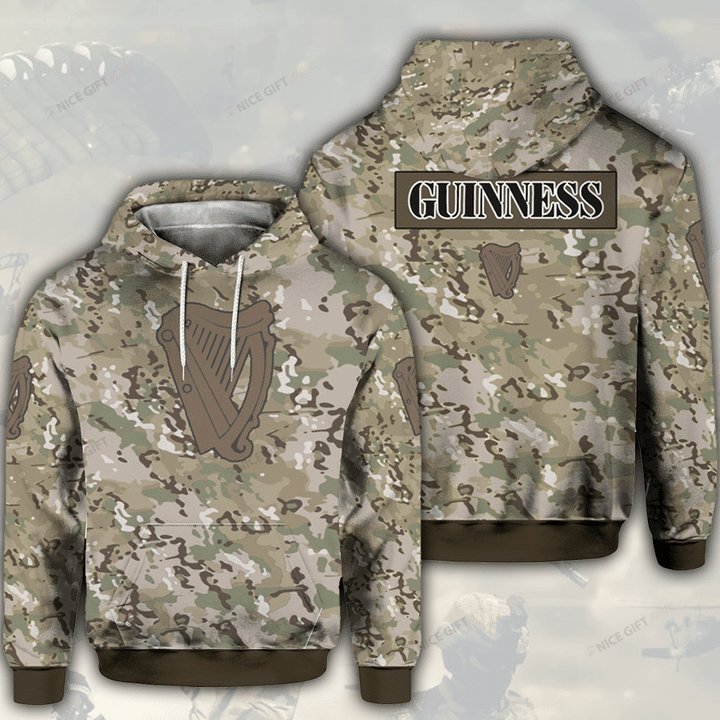 Guinness Camouflage Hoodie 3D 3HO-D4T6
