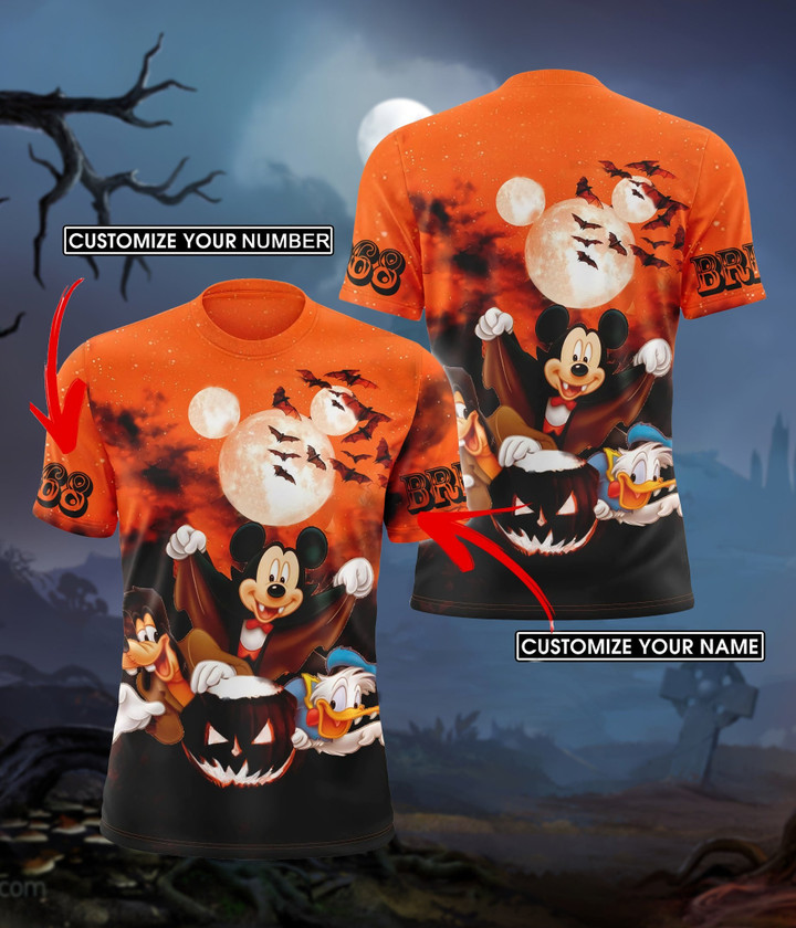 Mickey Goofy Donald Halloween 3D Shirt