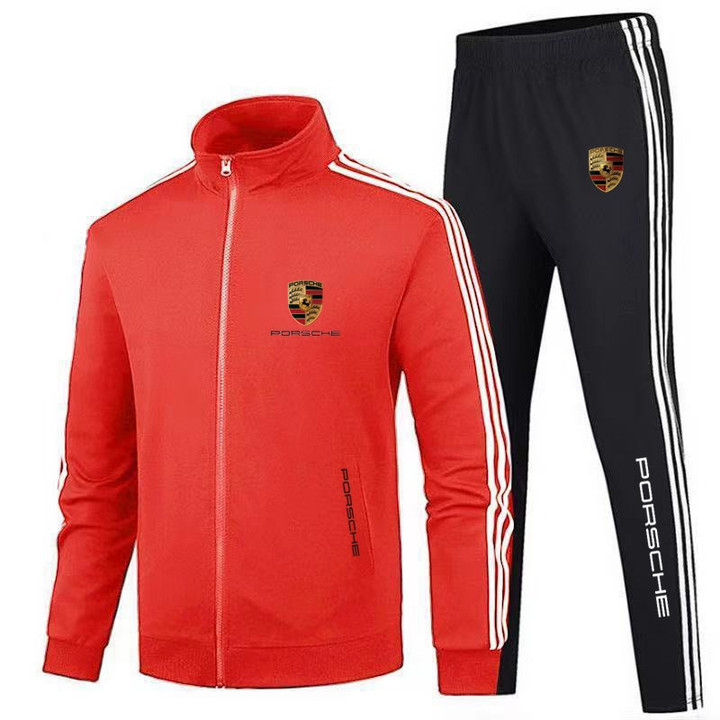 Men's MMA Hooded Sportswear Zipper Suit Fashion Casual Sportswear Men's Running Jacket + Sports Pants Two-Piece Suit