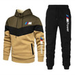 2022 Men's New Brand Printing Bmw Spring And Autumn Sports Leisure Fitness Suit Small Hooded Sweater Pants Men's Sports Suit Two