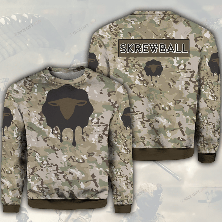 Skrewball Camouflage Crewneck Sweatshirt 3CS-M0W7