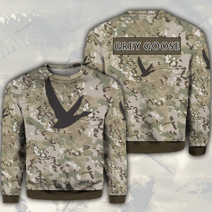 Grey Goose Camouflage Crewneck Sweatshirt 3CS-V6H6