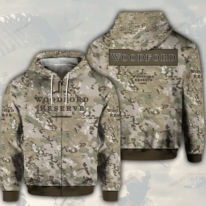 Woodford Reserve Camouflage Zip Hoodie 3D 3ZH-L1T4