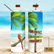 Personalized Beach Parrot Welcome To Paradise YW1110049CL Skinny Tumbler