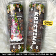 Personalized Breast Cancer Awareness Christmas Snowman Family YC1510052YR Skinny Tumbler
