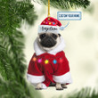 Personalized Pug Red XS1311002YI Ornaments