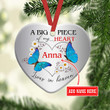 Personalized Memorial Butterfly NI1911003YR Ceramic Heart Ornament