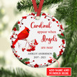Personalized Cardinals Appear When Angels Are Near NI1911001YC Ceramic Circle Ornament