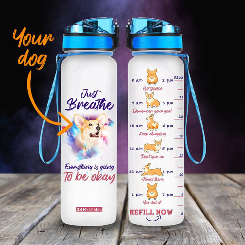 Personalized Corgi Dog GS-CL-DT0307 Water Tracker Bottle