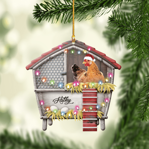 Personalized Chicken Christmas NI2312003XB Ornaments