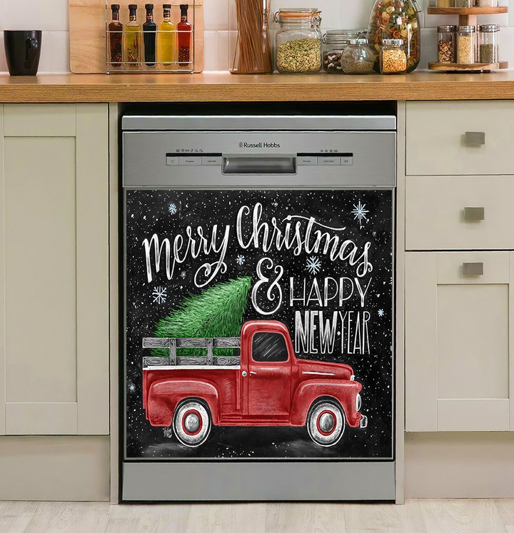 Merry Christmas And Happy New Year NI1811005HN Decor Kitchen Dishwasher Cover