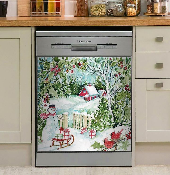 House In Winter Woods NI2711193NT Decor Kitchen Dishwasher Cover