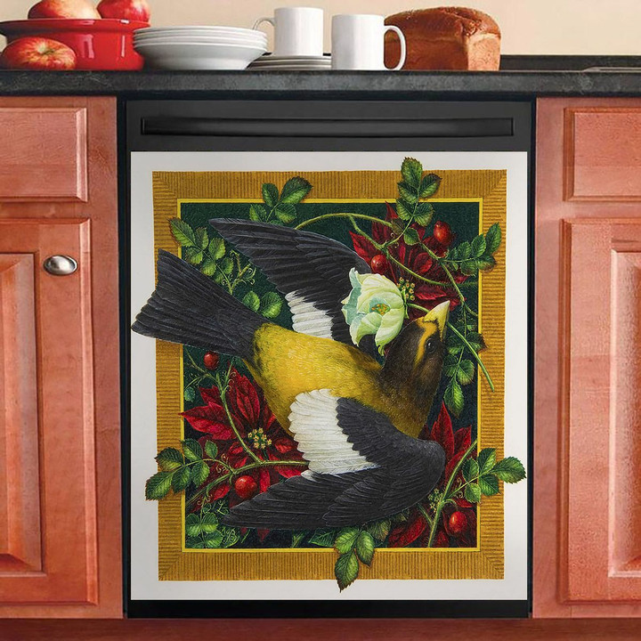 Evening Grosbeak Bird NI0212033KL Decor Kitchen Dishwasher Cover