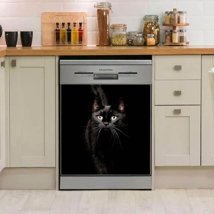 Black Cat Walk TH1011013CL Decor Kitchen Dishwasher Cover