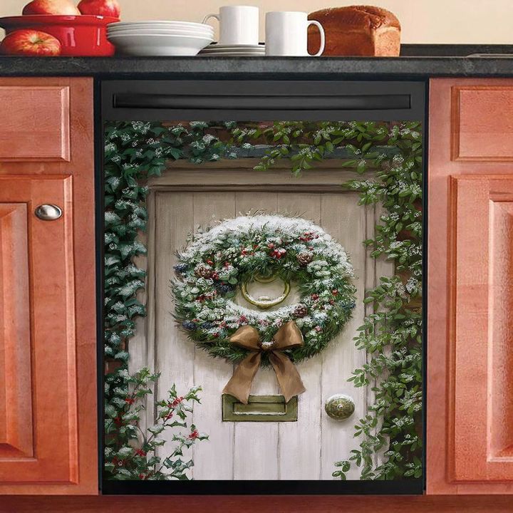 Christmas Wreath Welcome NI2811016KL Decor Kitchen Dishwasher Cover