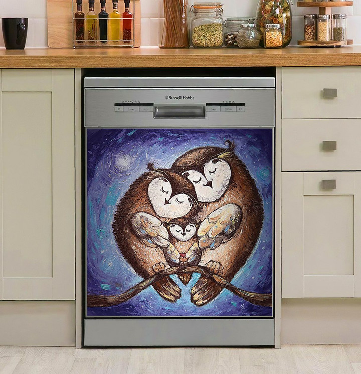 Owl Family NI1712117DD Decor Kitchen Dishwasher Cover