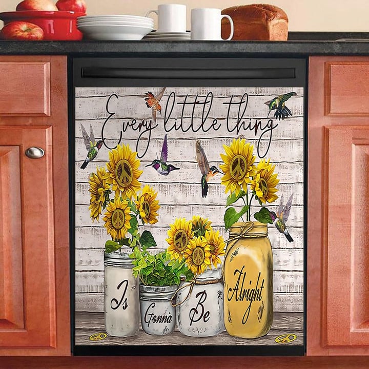 Hummingbird Peace Sunflower NI0211051KL Decor Kitchen Dishwasher Cover