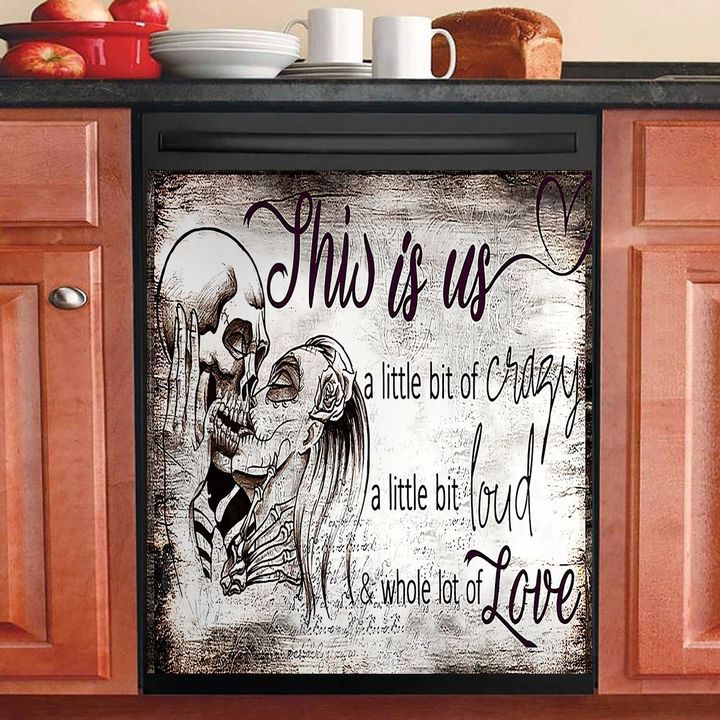 This Is Us Couple Skull NI0312083KL Decor Kitchen Dishwasher Cover
