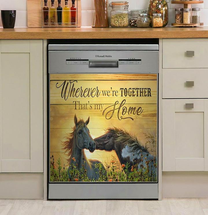 Horse Wherever Were Together NI1411095DD Decor Kitchen Dishwasher Cover